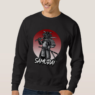 Sudadera Samurái Retro Perfecto Honrado - Blanco y Negro