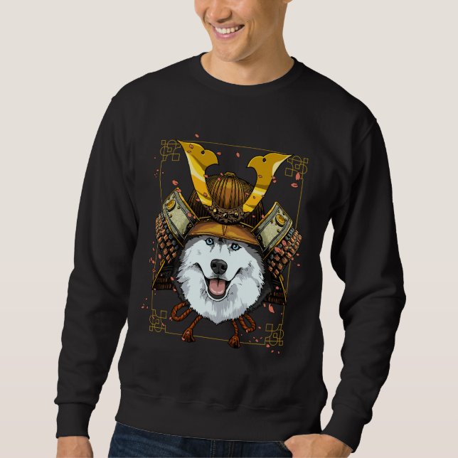 Sudadera Samurai Siberian Husky Dog Warrior Samurai (Anverso)