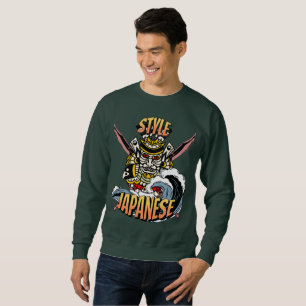 Sudadera samurai y agua, estilo japonés, simple y fresco
