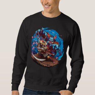 Sudadera Samurai y Demon Japón Folklore Culture Oni