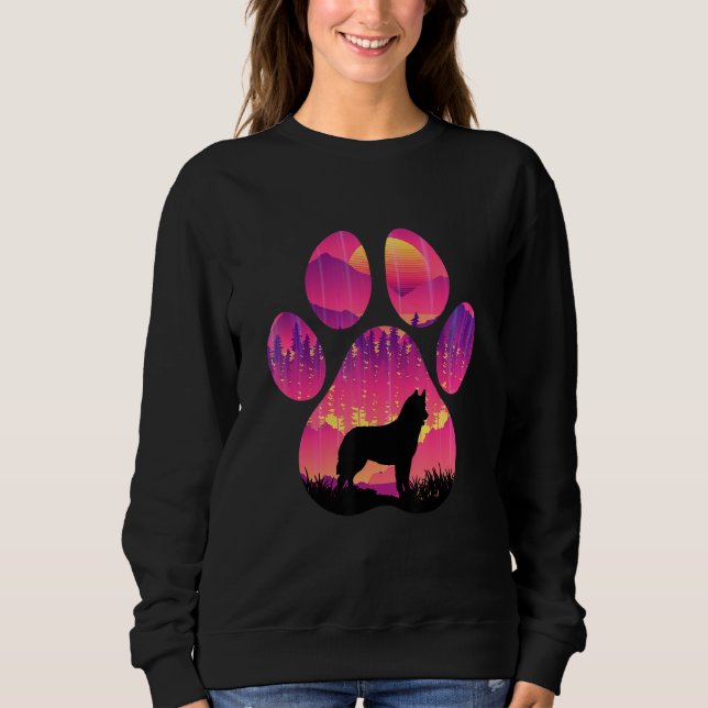 Sudadera Samusky Paw Mom Dad Dog  Women Men (Anverso)