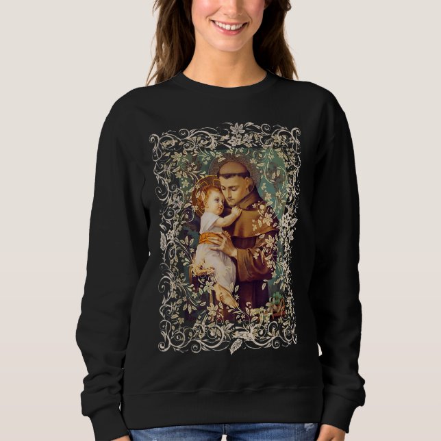 Sudadera San Antonio de Padua Vintage (Anverso)