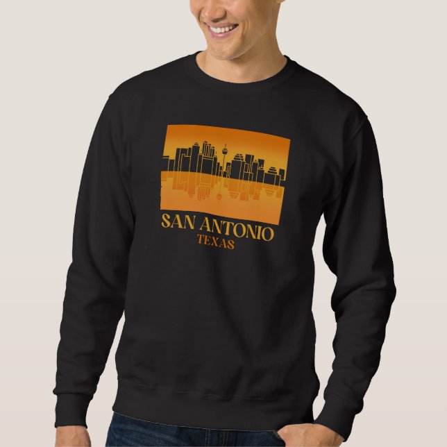 Sudadera San Antonio Sunset Skyline Design (Anverso)