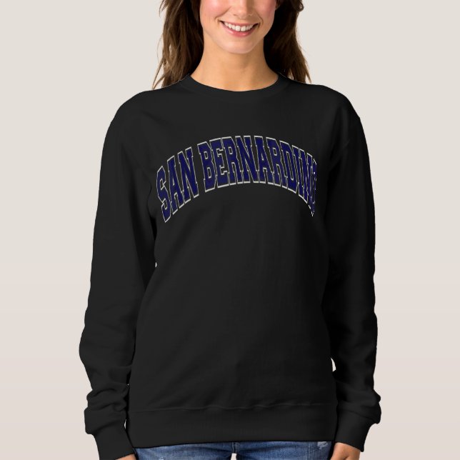 Sudadera San Bernardino California Ca Varsity Style Naval B (Anverso)