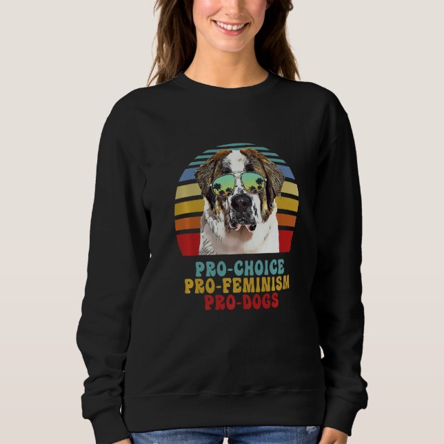 Sudadera San Bernardo Pro Elección Pro Feminismo Pro Perros (Anverso)