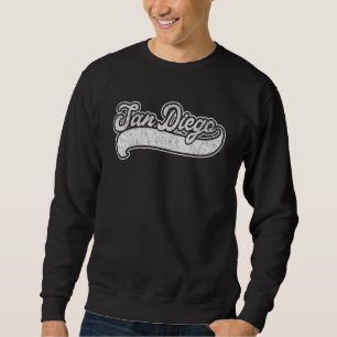 Sudadera San Diego California CA Estilo de béisbol retro Vi