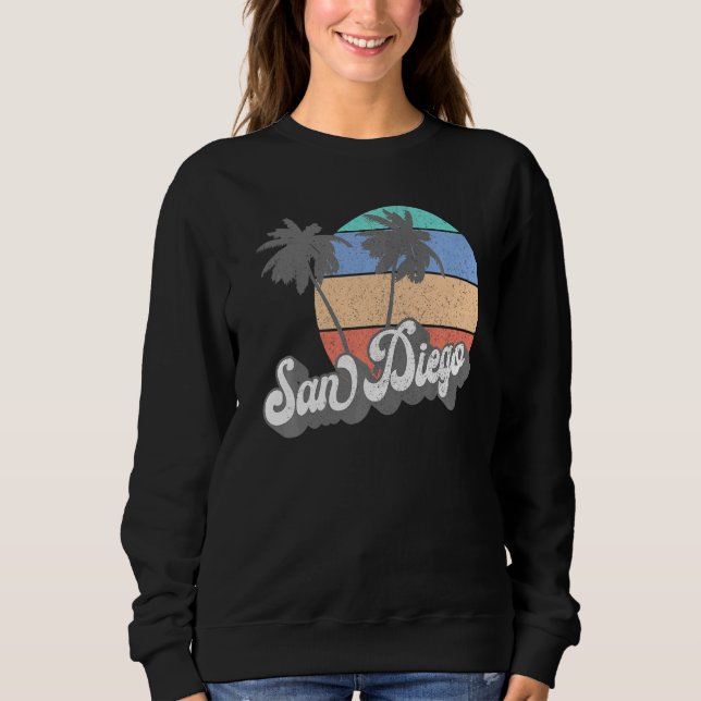 Sudadera San Diego California Surfing Re de la playa de San (Anverso)