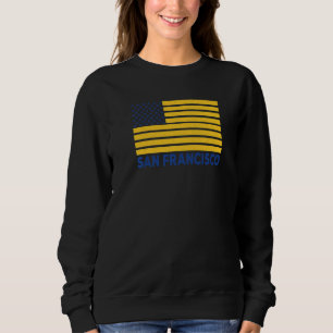 Sudadera San Francisco EE. UU. Bandera AzulAmarillo San Fra