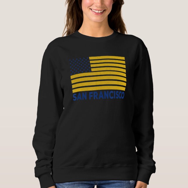 Sudadera San Francisco USA Flag BlueYellow San Francisco US (Anverso)