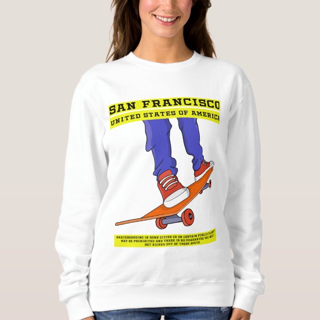Sudadera San Francisco, USA Skate (Anverso)