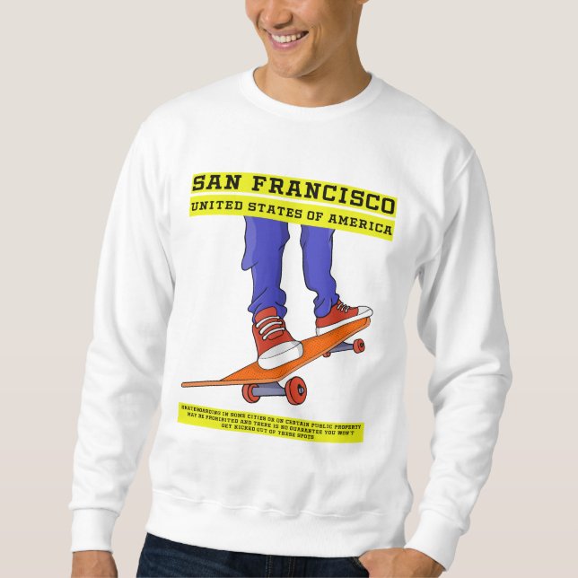Sudadera San Francisco, USA Skate (Anverso)