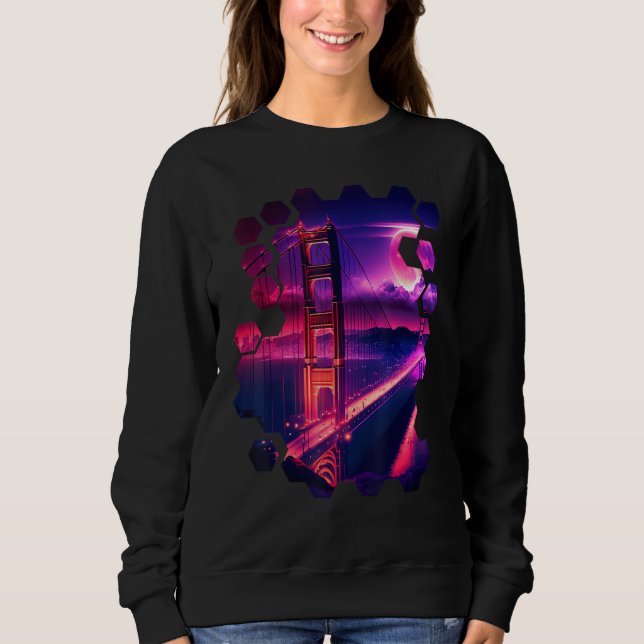 Sudadera San Francisco Vaporwave Aesthetic Retro Style I Lo (Anverso)