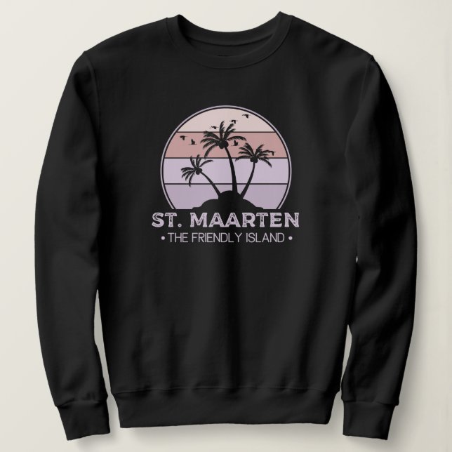 Sudadera San Martín El simpático retro de la isla Sint Mart (Anverso del diseño)
