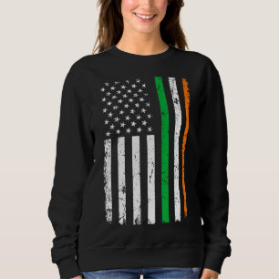 Sudadera San Patricio Día Verde Bandera Irlandesa Estadouni