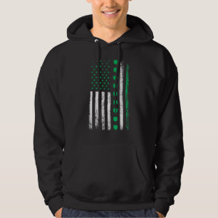 Sudadera San Patrick's Day Bandera irlandesa norteamericana