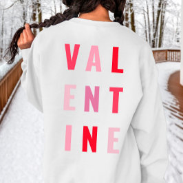 Sudadera San Valentín blanco/rosado adoran el día de San Va