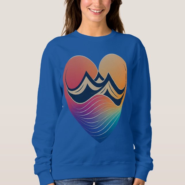 Sudadera San Valentín: Símbolo de amor corazón a corazón (Anverso)