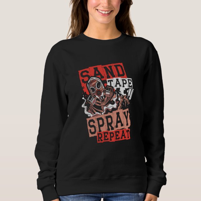 Sudadera Sand Tape Spray Repeat Auto Body Painter Auto Deta (Anverso)