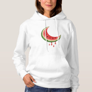 Sudadera sandía de media luna - Ilustración de frutas de tr