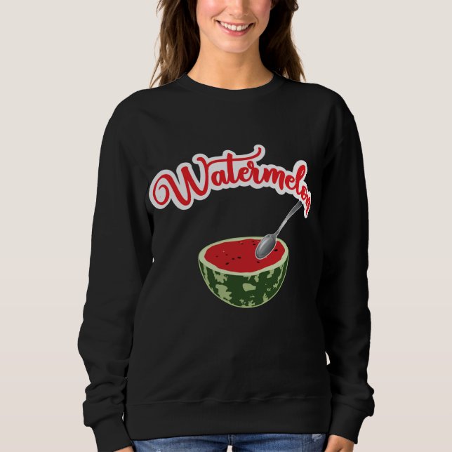 Sudadera sandía - Fruta Cuta de la Cuchara de la sandía (Anverso)