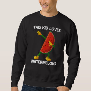 Sudadera Sandía Para Niños Niños Melón Fruta Planta