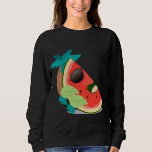 Sudadera sandía relajante gafas de sol divertida sandías Fr