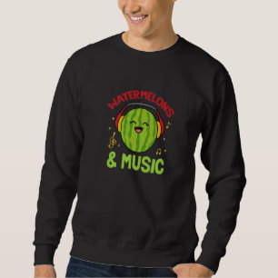 Sudadera sandías y notas musicales fruta de verano