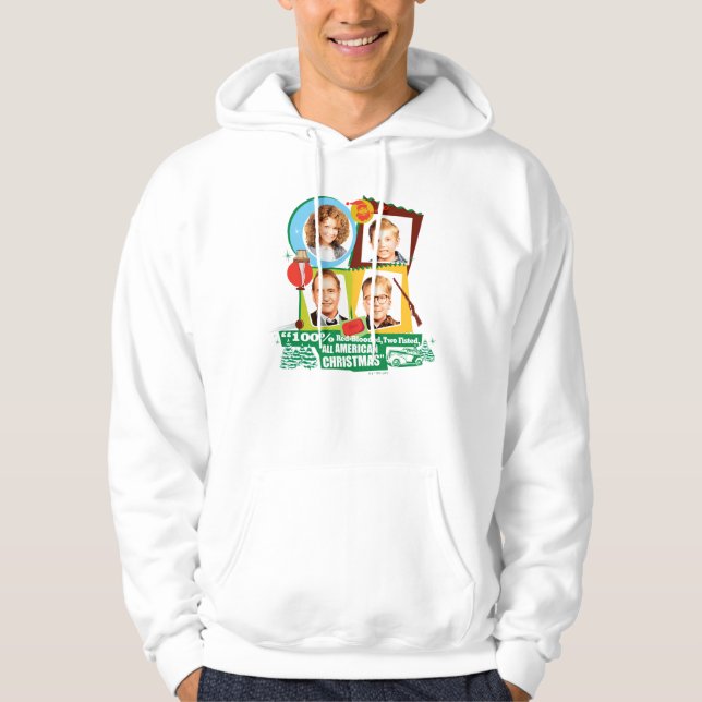 Sudadera Sangre Roja, Dos Puños, Todos Navidades Americanos (Anverso)