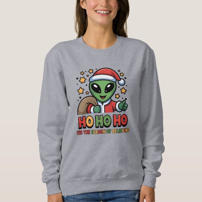 Sudadera Santa Alien Divertido  (Anverso)
