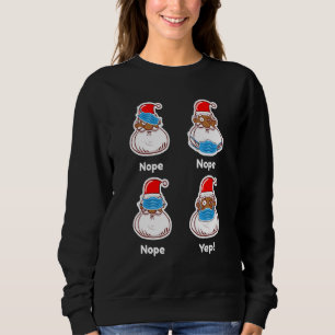 Sudadera Santa Americana Africana con Navidades de máscara 