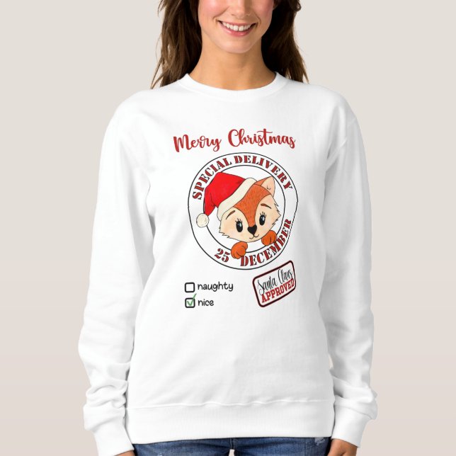 Sudadera *~* Santa aprueba entrega especial Naughty Nice (Anverso)