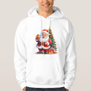 Sudadera Santa, árbol de Navidad y regalo