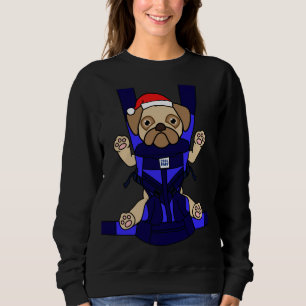 Sudadera Santa Baby Pug Divertido Perro Cute Mamá Papá Navi