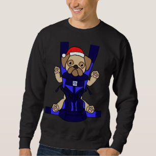 Sudadera Santa Baby Pug Divertido Perro Cute Mamá Papá Navi