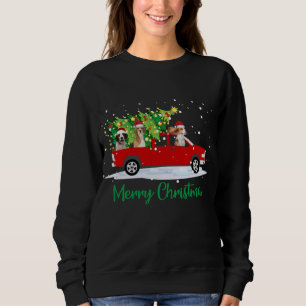 Sudadera Santa Beagle Montando Camión Rojo Feliz Navidad