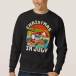 Sudadera Santa Christm<br><div class="desc">Navidades Santa Hawái De Surfing Retro En Julio</div>
