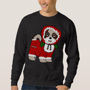 Sudadera Santa Claus Coat Shih Tzu Maltese (Rojo)