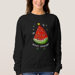 Sudadera Santa Claus de sandía de Navidad en agosto Árbol d