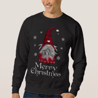Sudadera Santa Claus Garden Gnome Feliz Navidad Placa