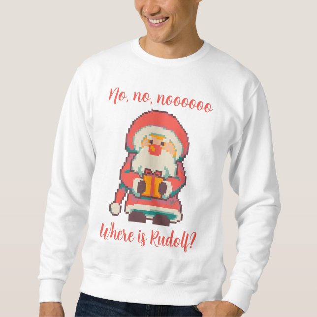 Sudadera Santa Claus Ho, Ho, Pixelart, Pixel Art 