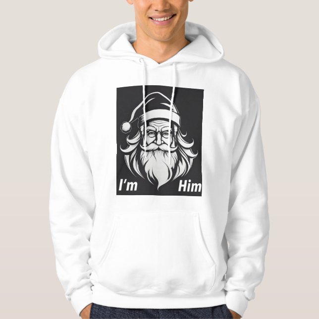 Sudadera Santa Claus I'm Him Print Novelty (Anverso)