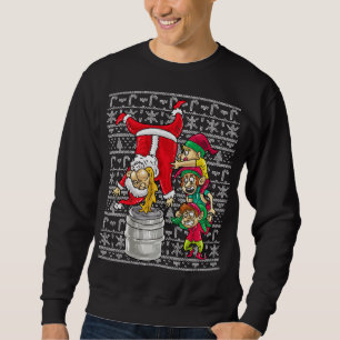 Sudadera Santa Claus Keg Stand Elves Beer Humor Ch