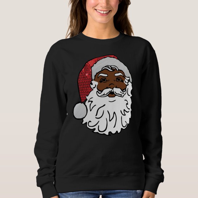Sudadera santa claus negro secuenciado (Anverso)