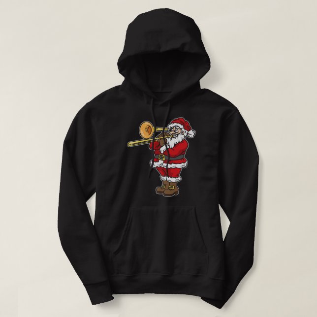 Sudadera Santa Claus playing Trombone for Christmas Premium (Diseño del anverso)