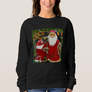 Sudadera Santa Claus Vintage Cara Feliz Navidad Antigua Mod