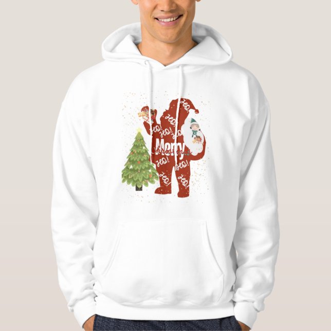 Sudadera Santa con regalos Casona Blanca (Anverso)