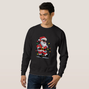 Sudadera Santa Cool con Luces de Navidad – Festivo Moderno