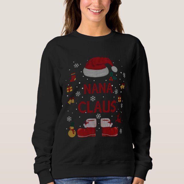Sudadera Santa Costume Nana Claus Xmas Pyjama (Anverso)