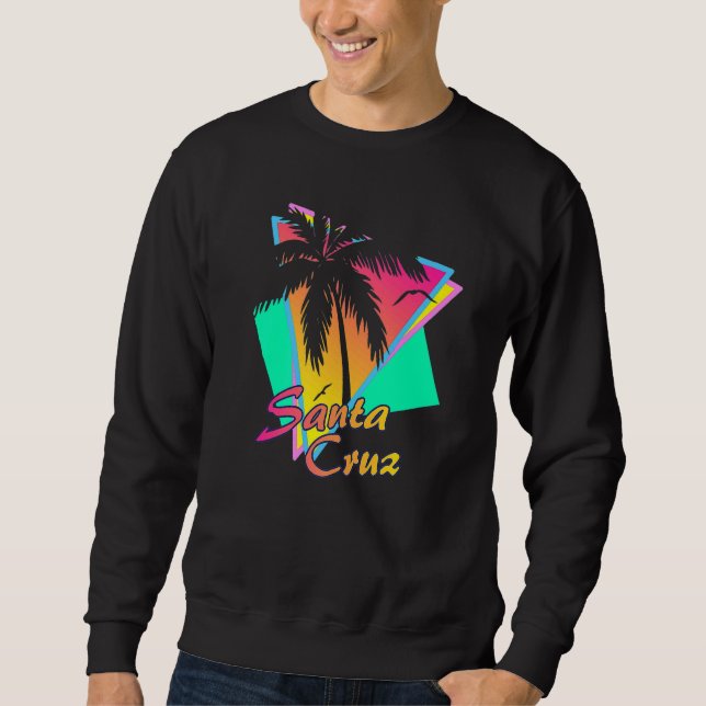 Sudadera Santa Cruz CA California 70s 80s Summer Retro Eigh (Anverso)