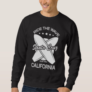Sudadera Santa Cruz, California, Pasea En Surfista De Olas